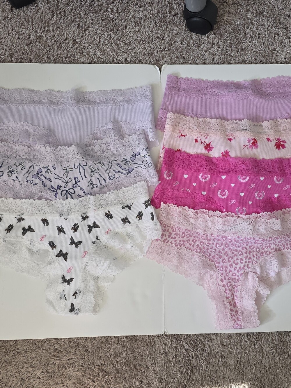 NWT 7pc Victorias Secret Pink Cheeky Panties Small